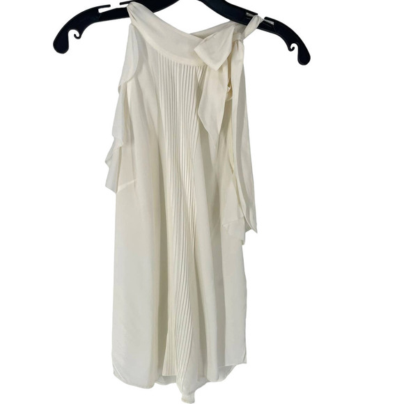 Veronica BEARD OFF WHITE SILK SLEEVELESS TOP - Picture 1 of 9